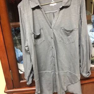 Gray Button down shirt